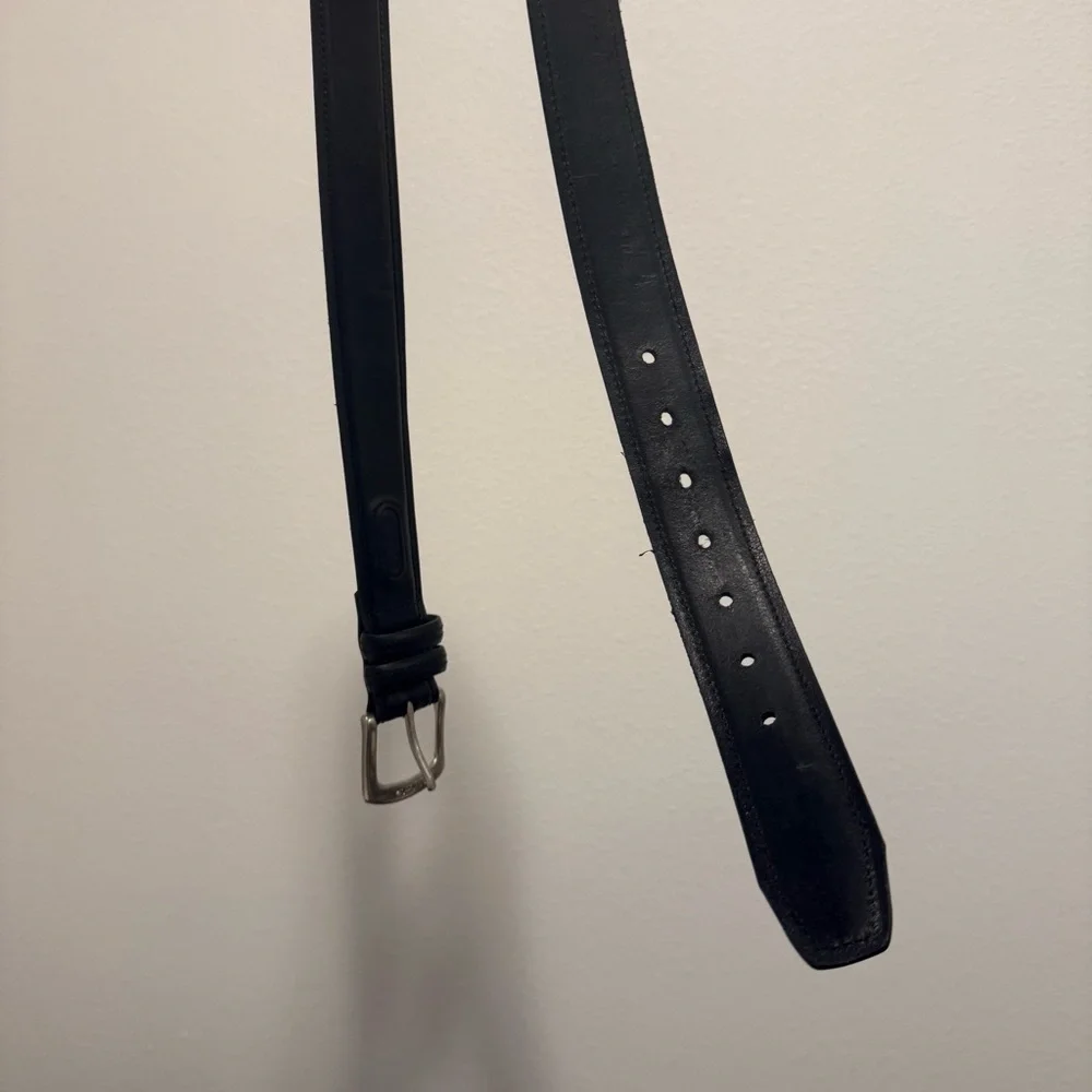 Columbia Mens Black Belt Silver-Toned Buckle Size XL Business Casual